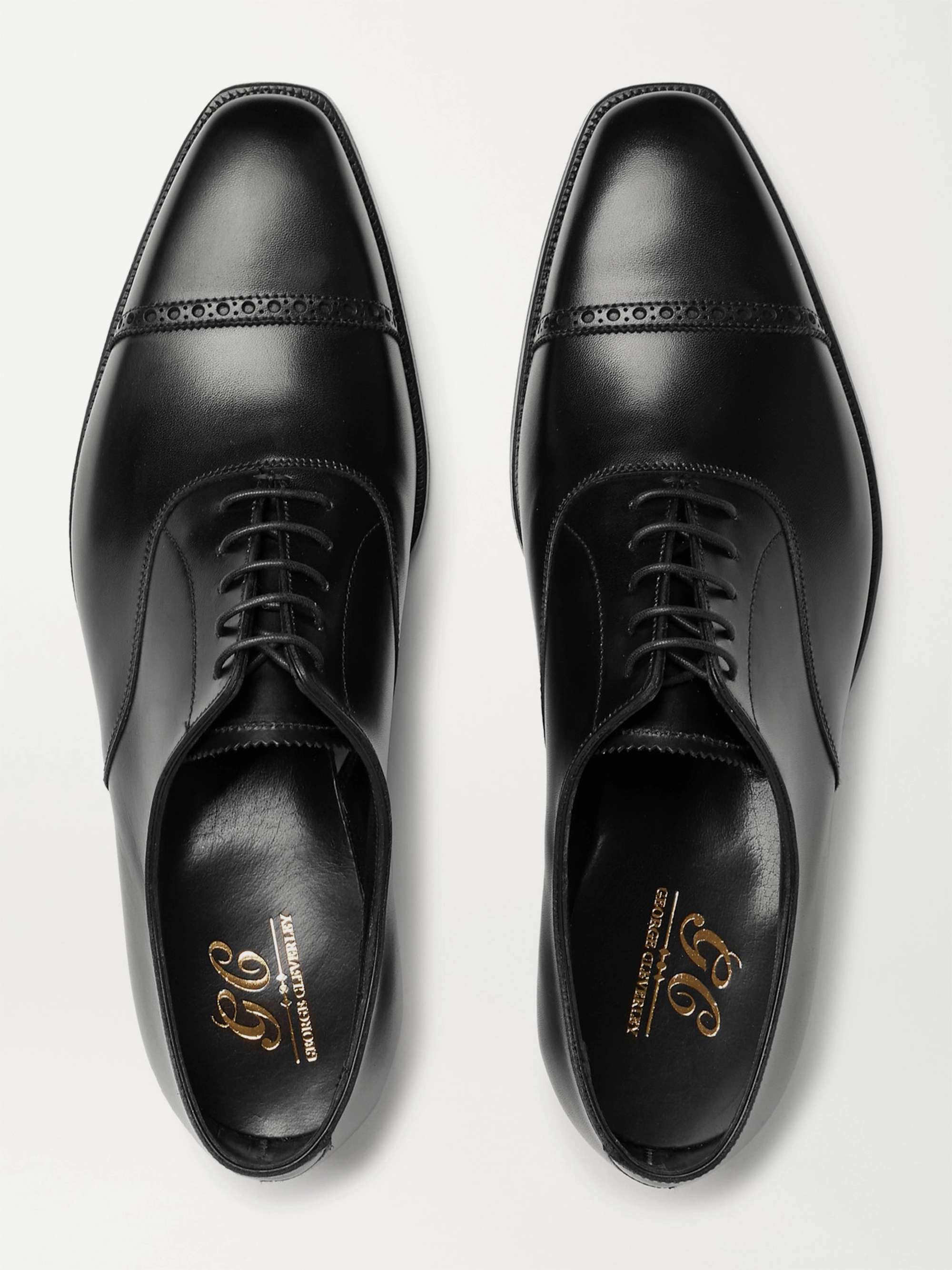 GEORGE CLEVERLEY Charles Cap-Toe Leather Oxford Shoes