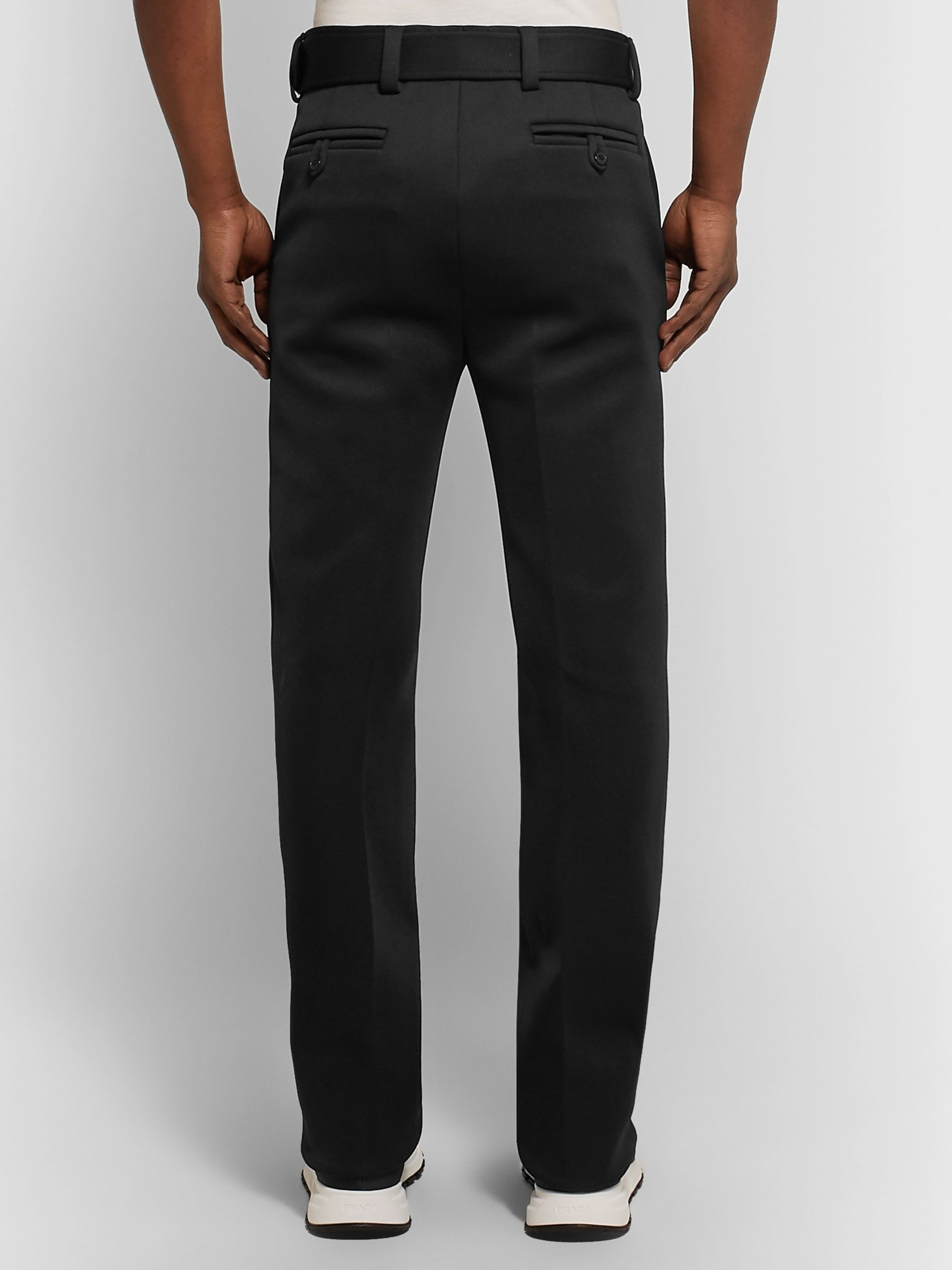 Black Tech-Jersey Trousers | PRADA | MR PORTER