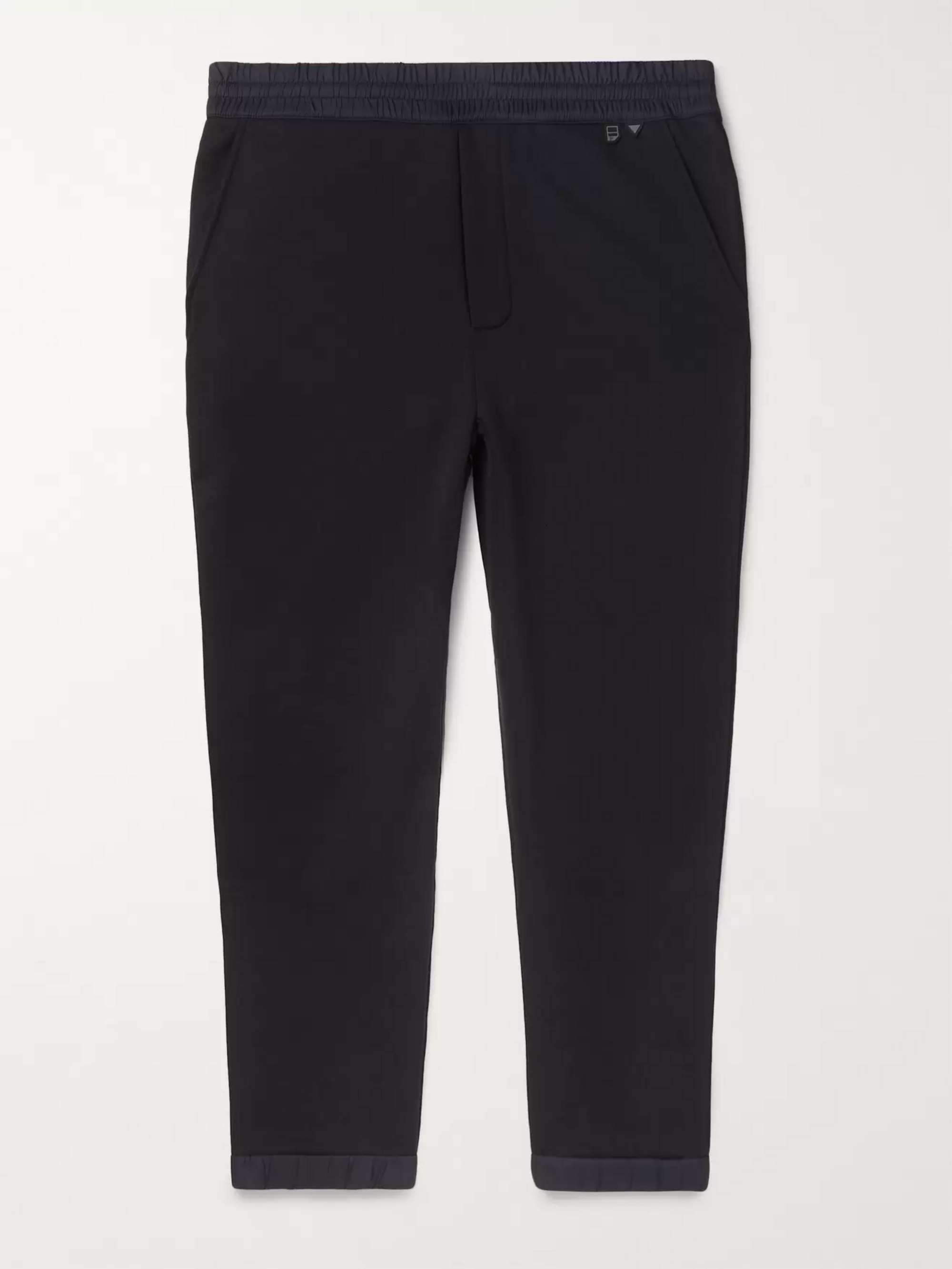 PRADA Slim-Fit Tapered Nylon-Trimmed Loopback Cotton-Jersey Sweatpants