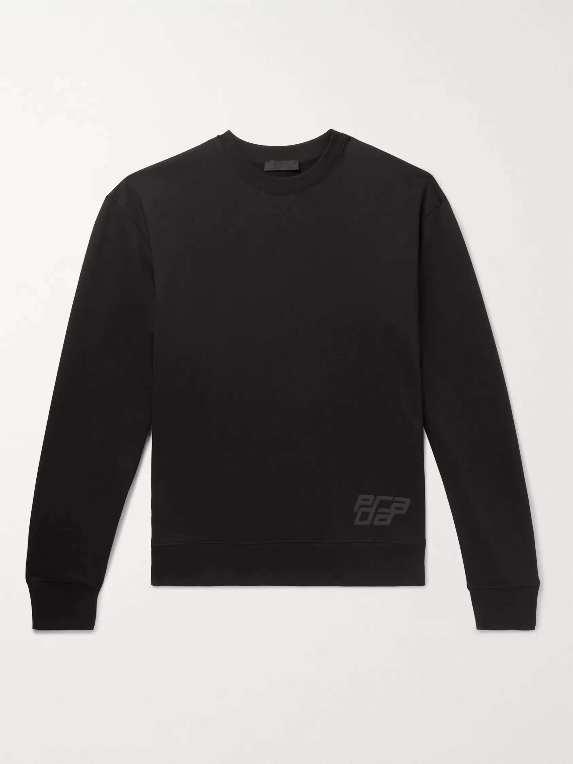 PRADA Logo-Appliquéd Loopback Cotton-Jersey Sweatshirt