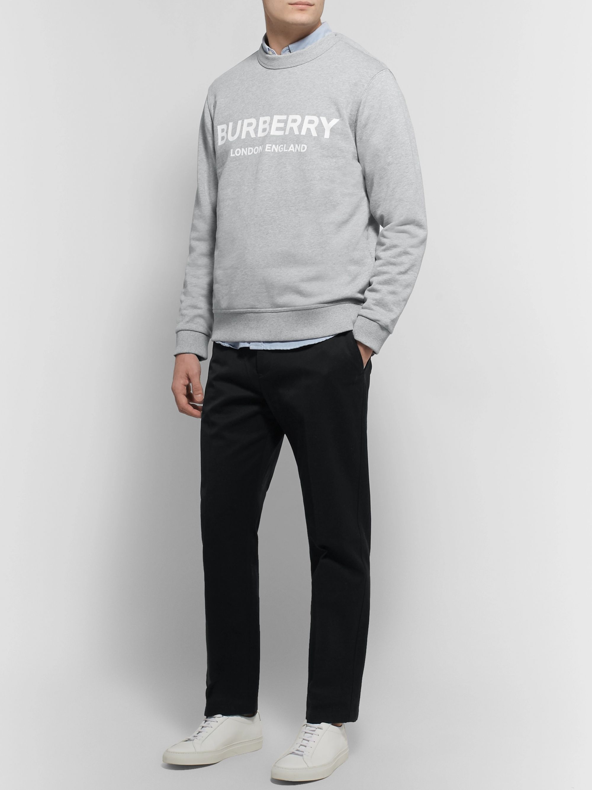 burberry cotton jersey sweatshirt