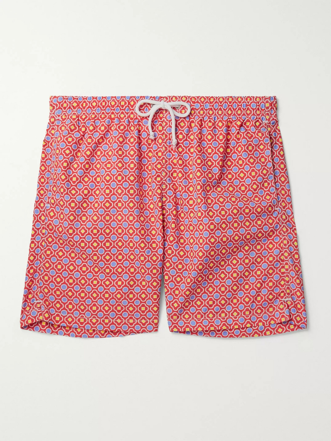 Anderson & Sheppard Printed Swim Shorts In Red