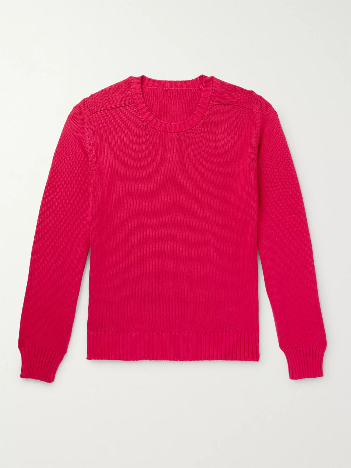Anderson & Sheppard Slim-fit Cotton Sweater In Red