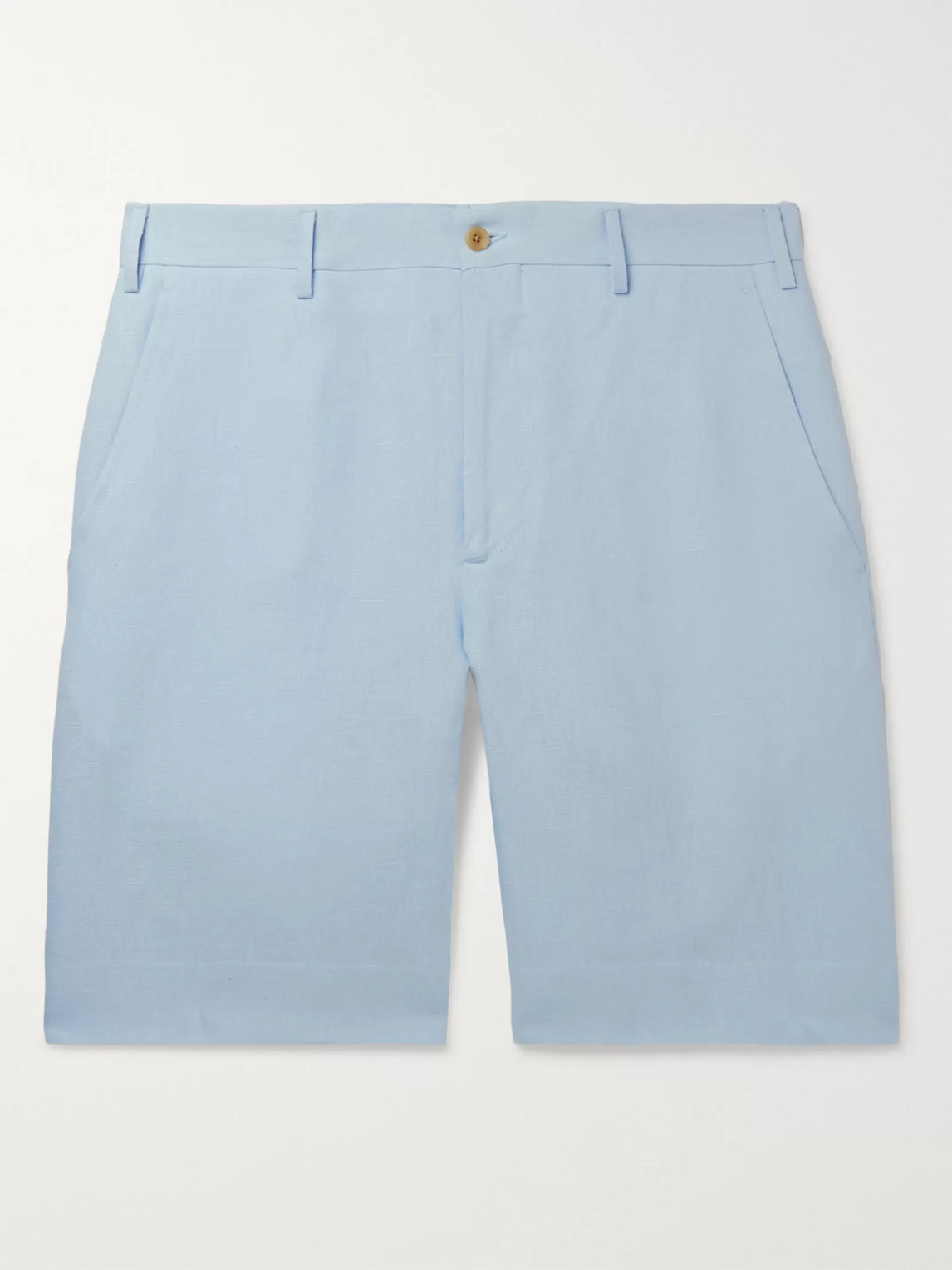 Anderson & Sheppard Linen Shorts In Blue