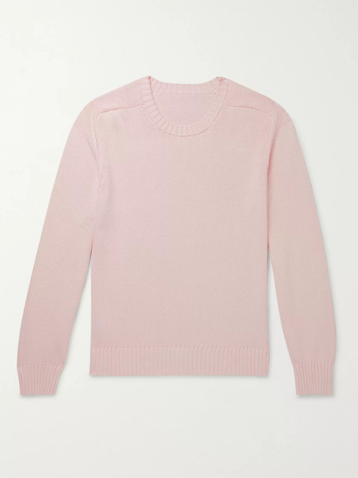 Anderson & Sheppard Slim-fit Cotton Sweater In Pink