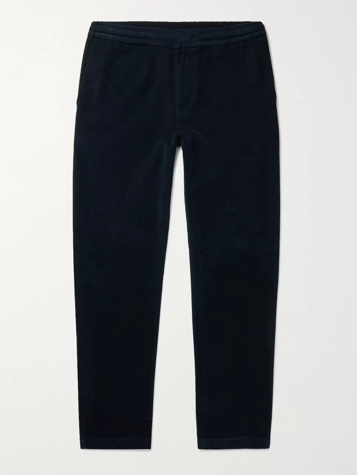 Nn07 Foss Tapered Cotton-corduroy Trousers In Blue