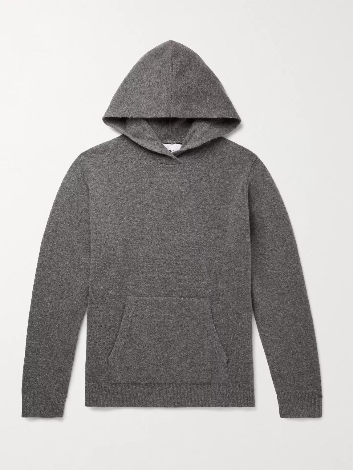 Nn07 Mark Slim-fit Wool-blend Hoodie In Gray