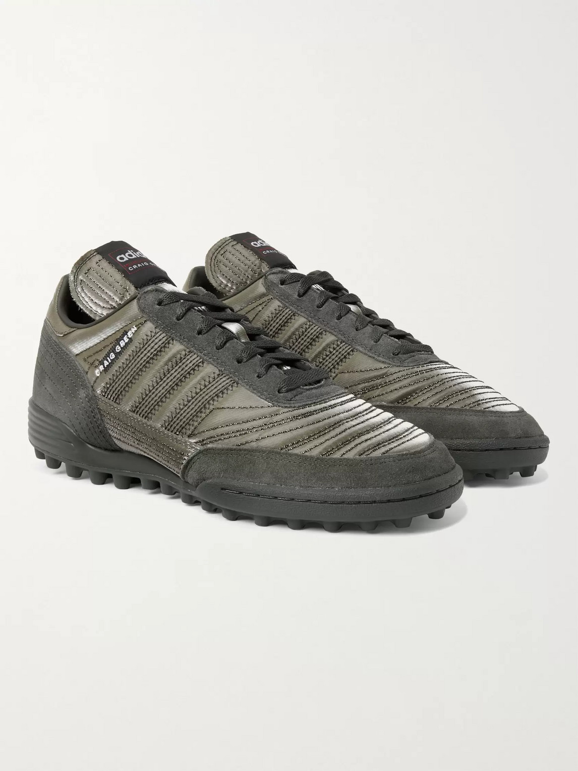 Adidas Consortium Craig Green Kontuur Iii Suede And Metallic Canvas Sneakers