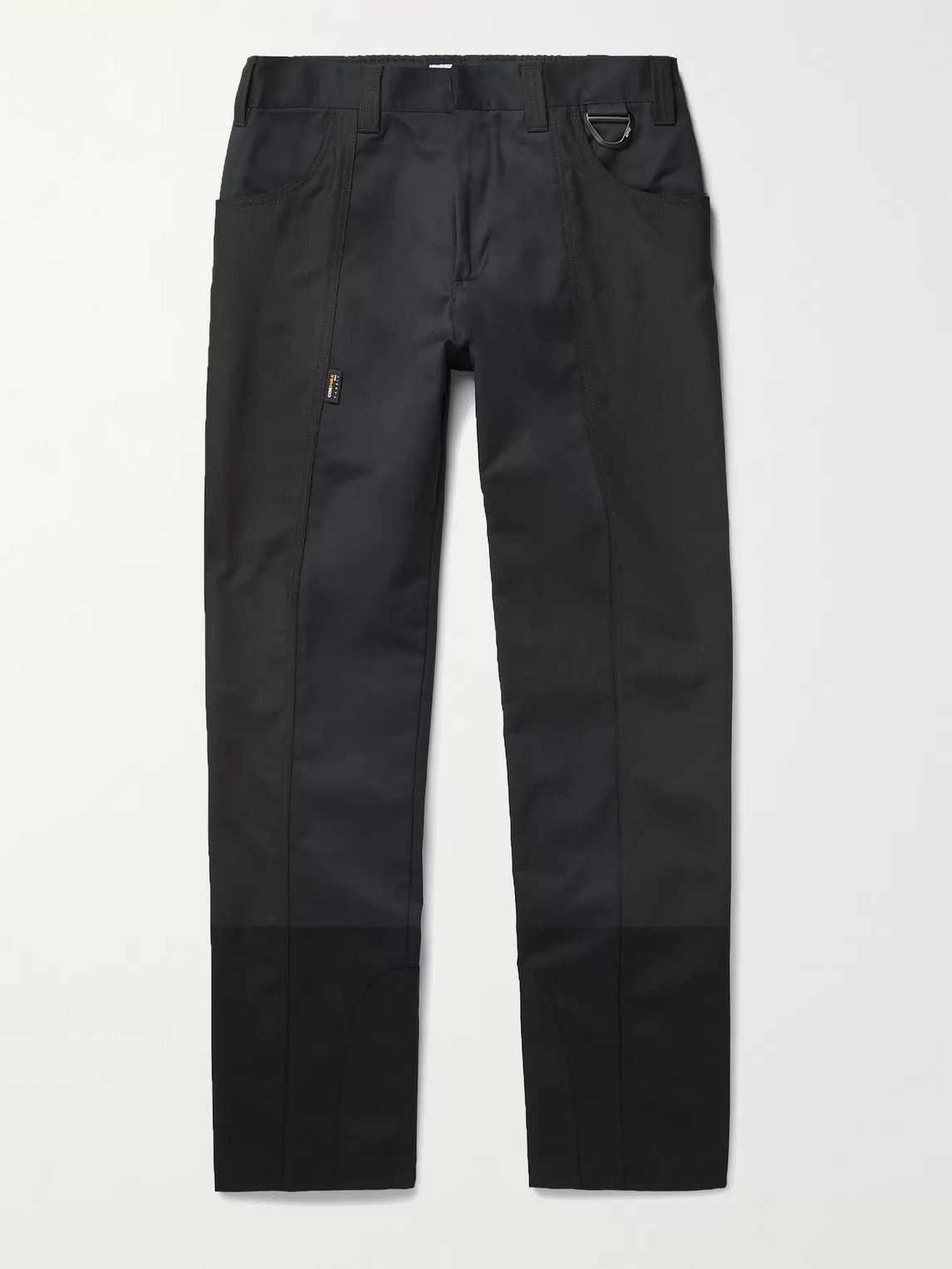 Affix Slim-fit Panelled Cordura And Twill Trousers In Black