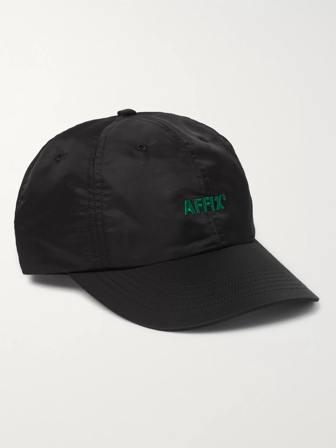 Affix Logo-embroidered Nylon Baseball Cap In Black