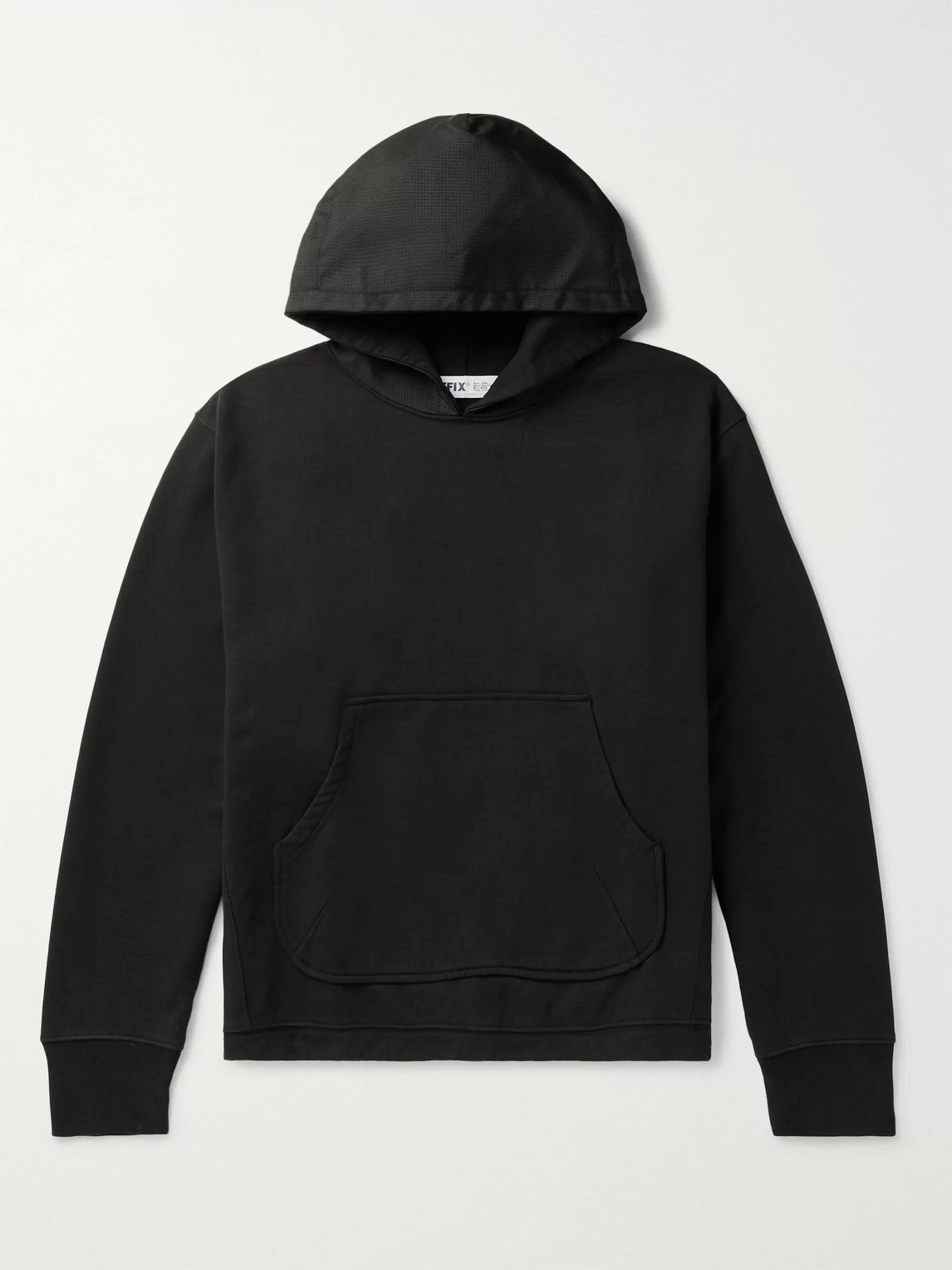 Affix Oversized Logo-print Fleece-back Cotton-jersey And Cordura Hoodie In Black