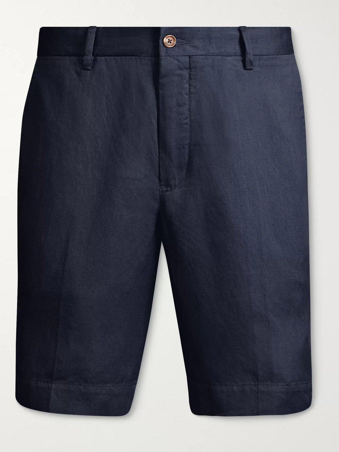 Polo Ralph Lauren Newport Linen, Lyocell And Cotton-blend Shorts In Blue