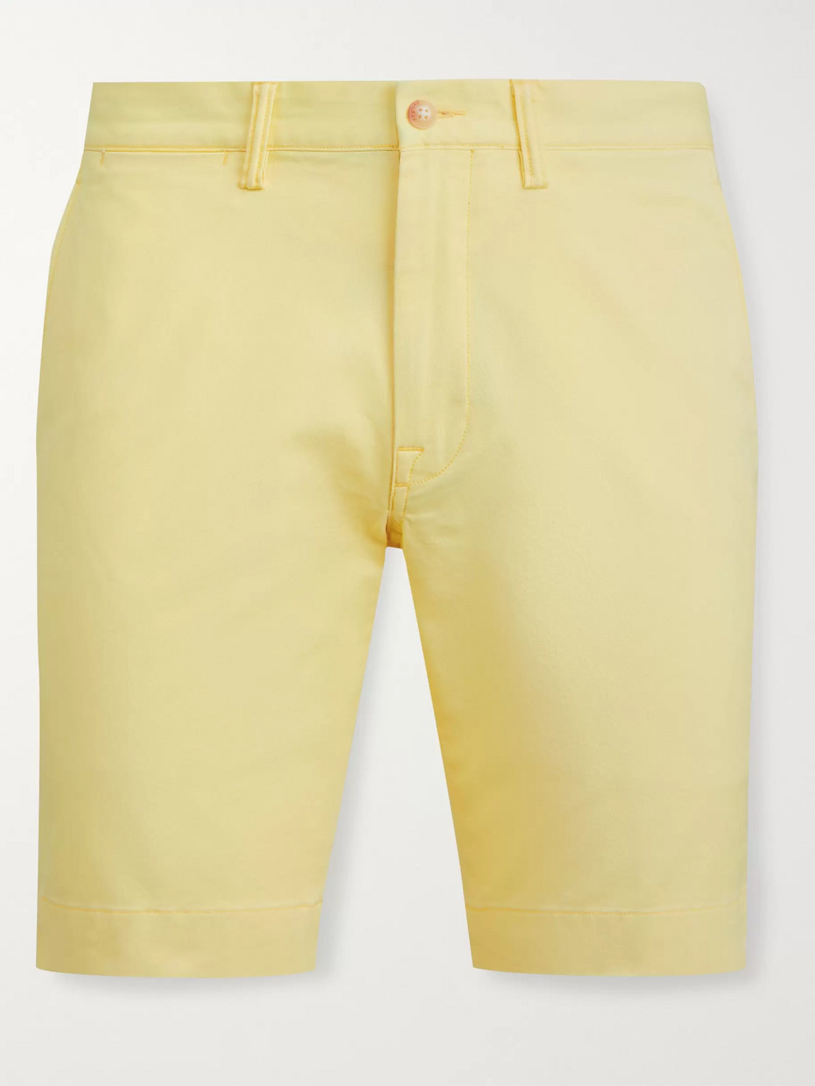 Polo Ralph Lauren Bedford Stretch-cotton Twill Shorts In Yellow