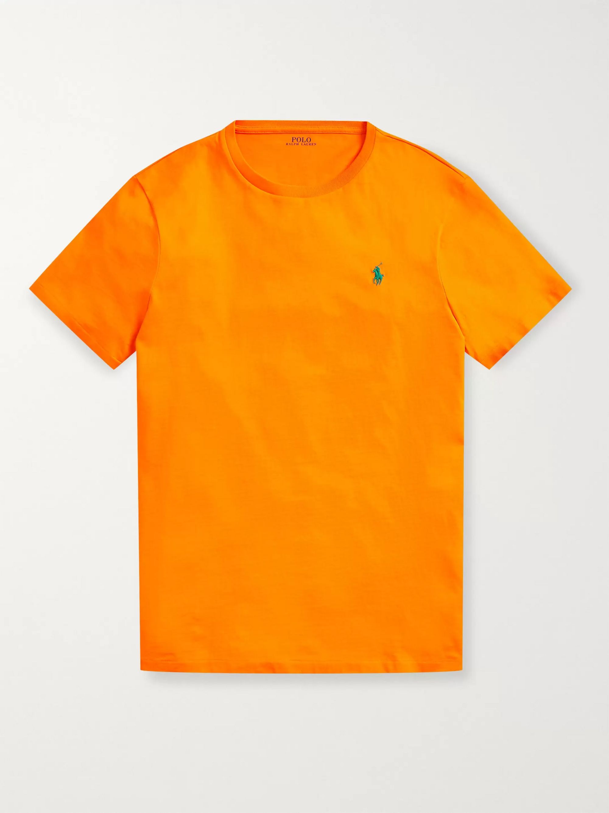 Orange Cotton-Jersey T-Shirt | Polo 
