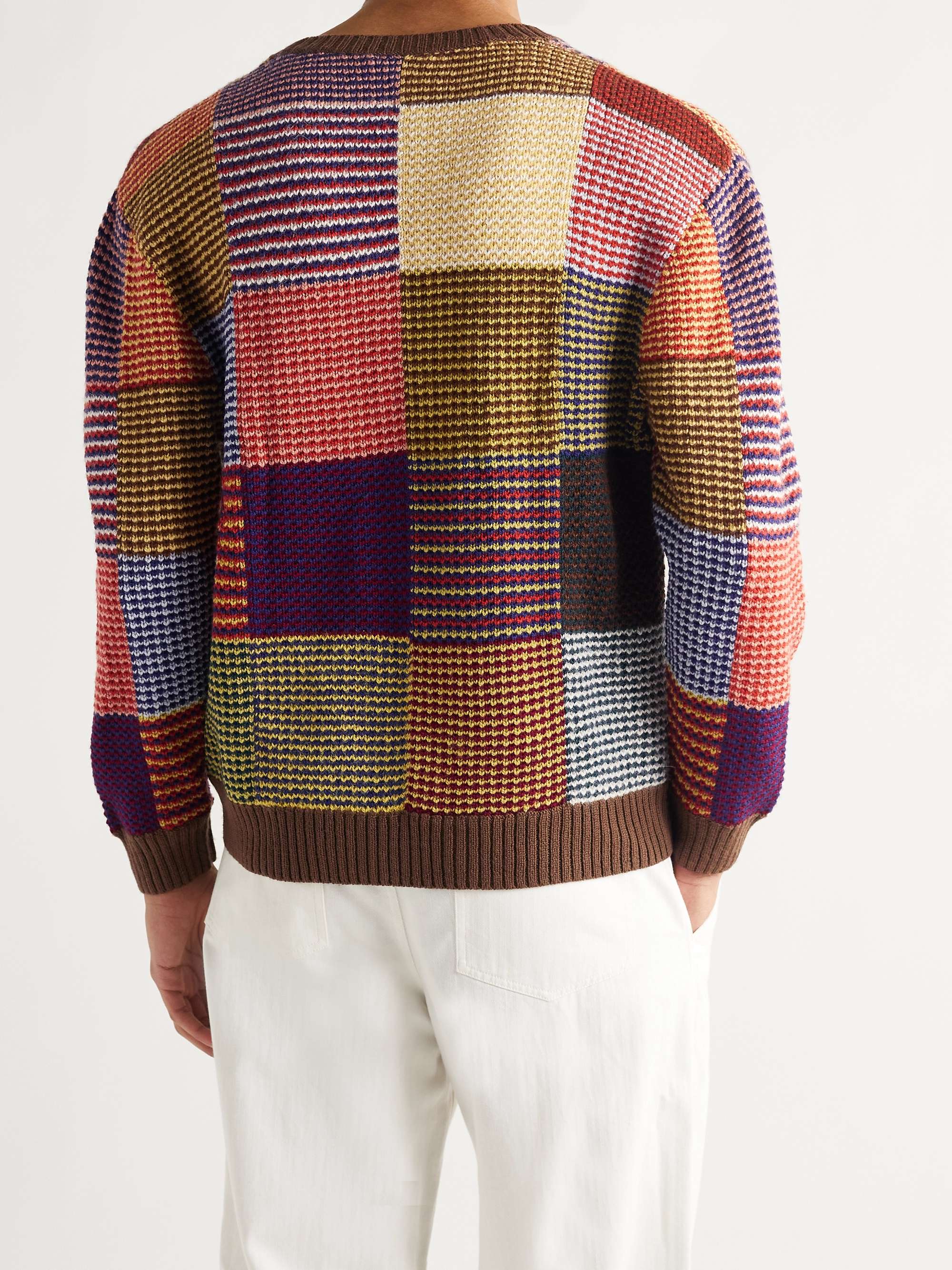 BODE Patchwork Merino Wool Sweater