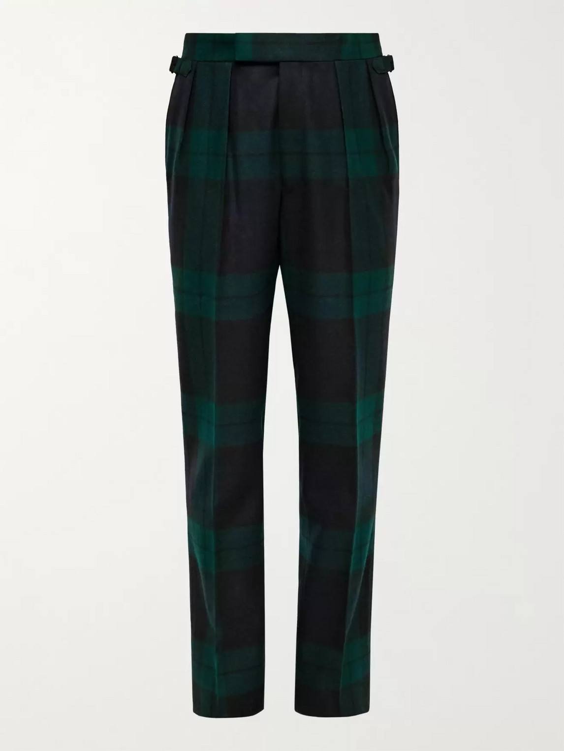 Aimé Leon Dore Martin Greenfield Slim-fit Pleated Checked Wool Suit Trousers