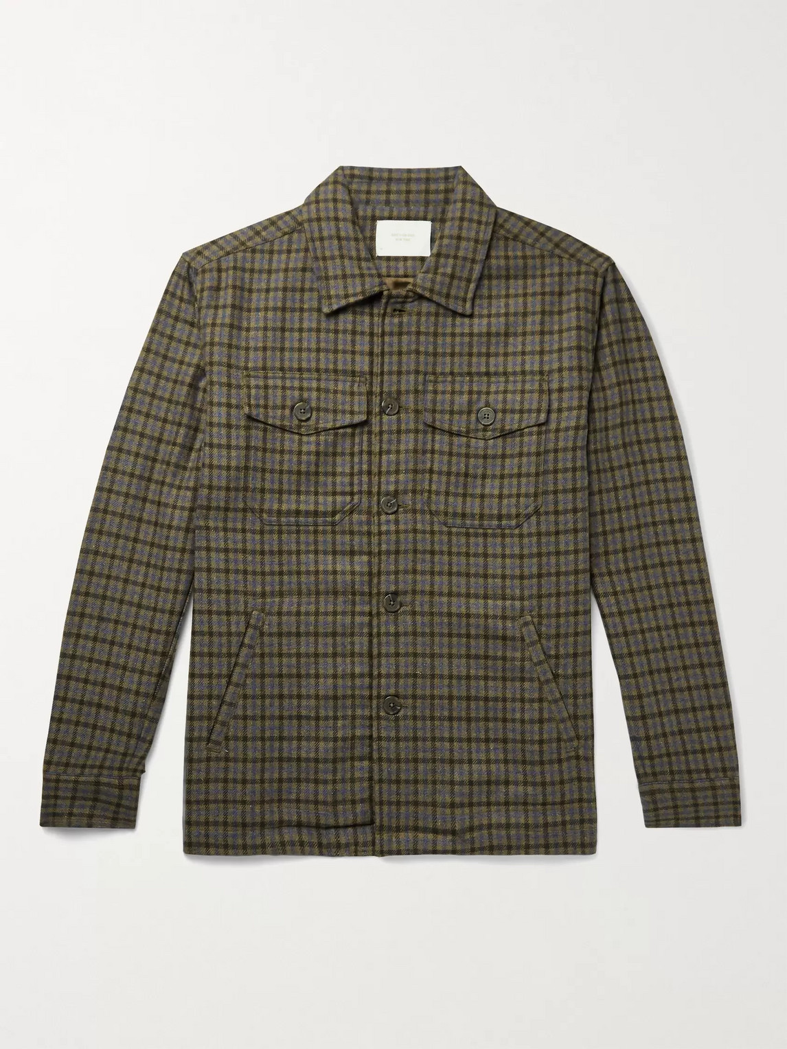Aimé Leon Dore Checked Wool Overshirt In Brown