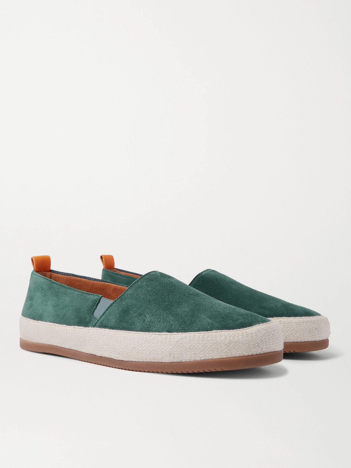 Mulo Suede Espadrille Loafers In Blue