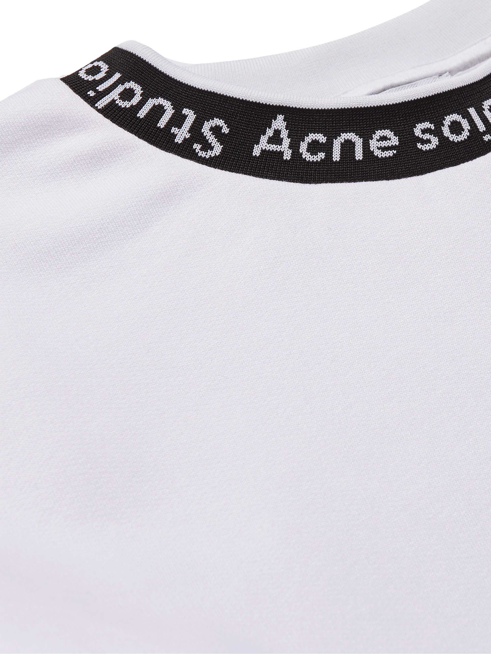 ACNE STUDIOS Oversized Logo-Jacquard Fleece-Back Jersey Sweatshirt
