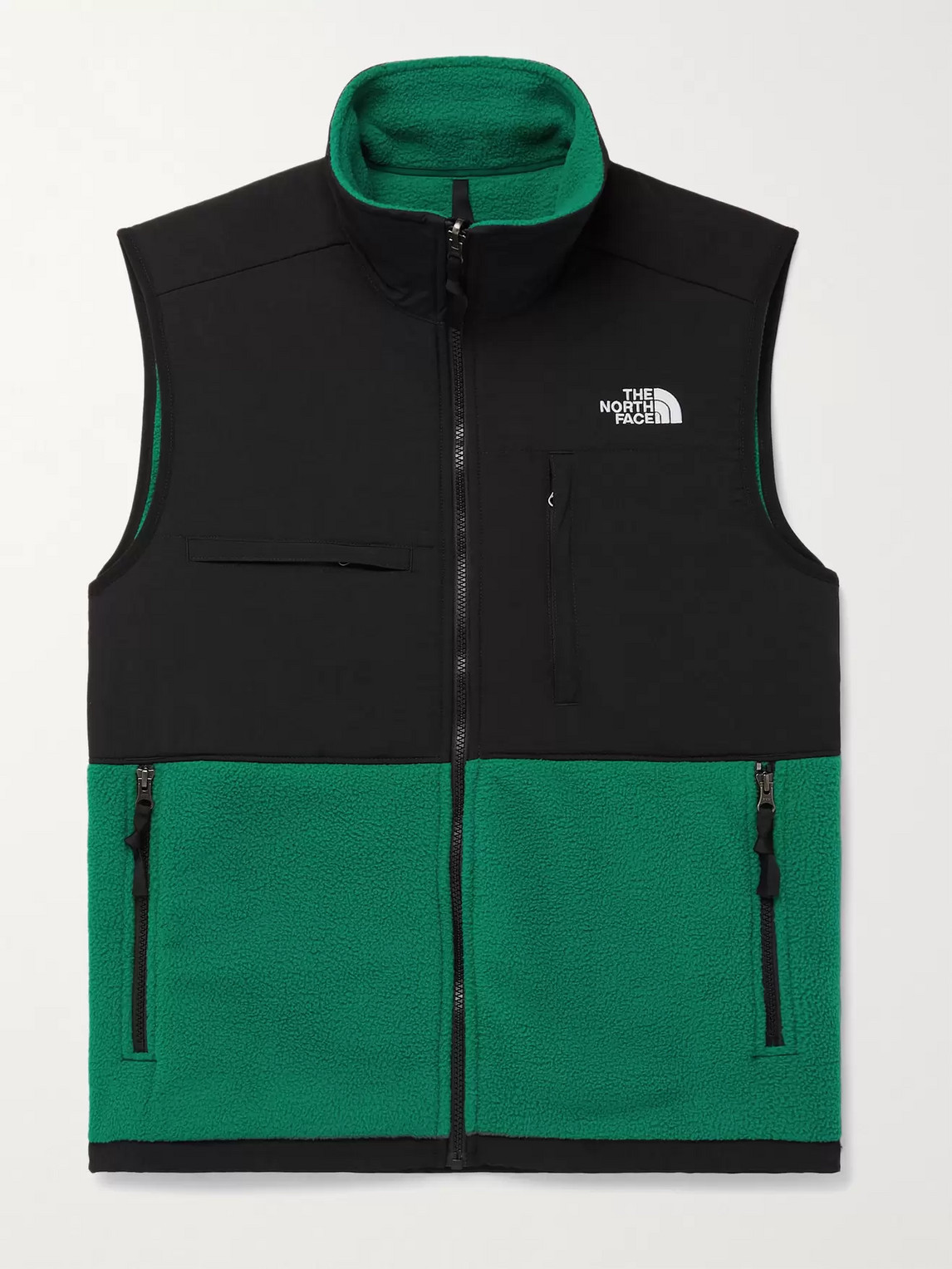 THE NORTH FACE DENALI 2 LOGO-EMBROIDERED PANELLED FLEECE AND SHELL GILET