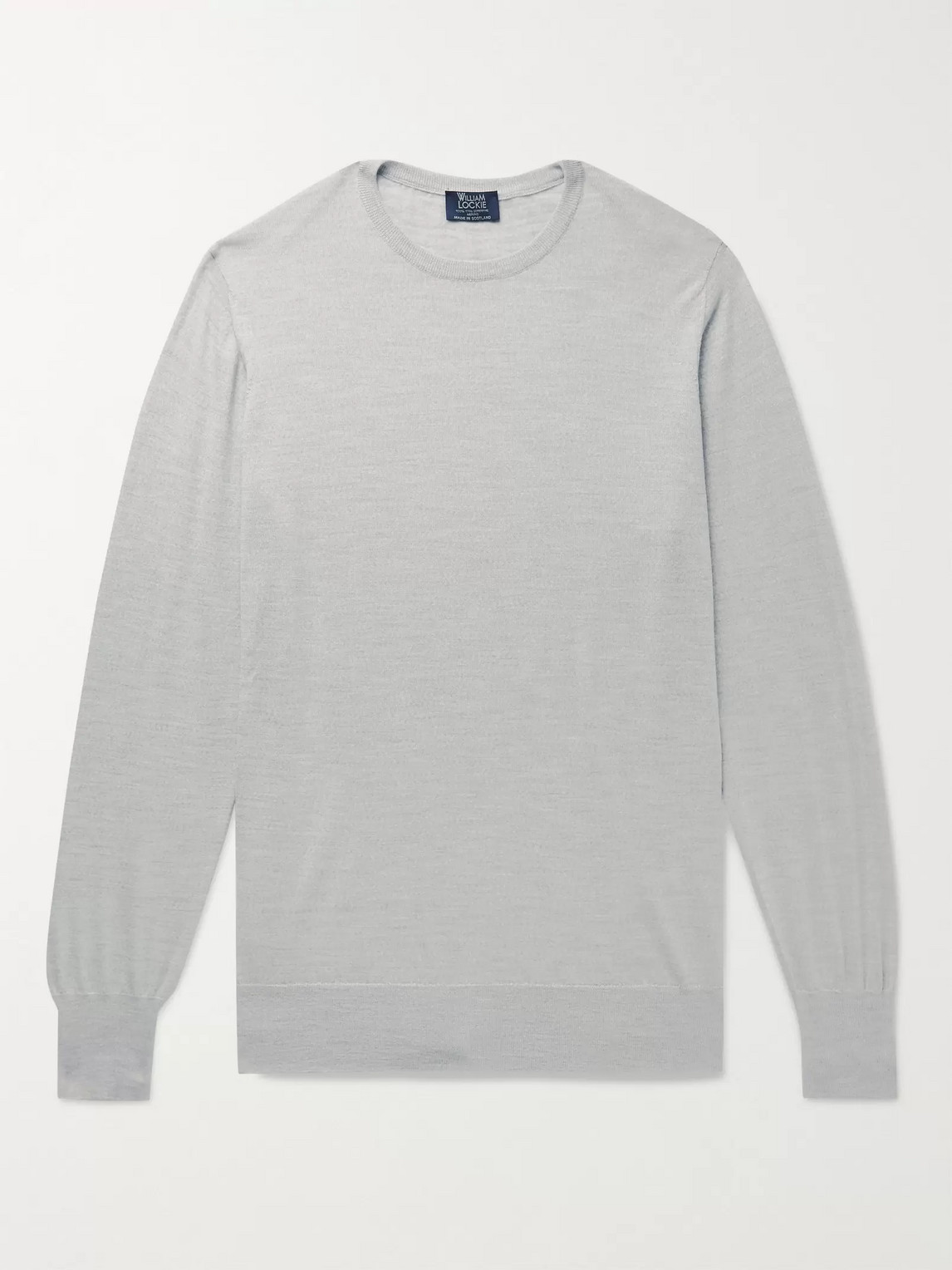 William Lockie Virgin Wool Sweater In Gray