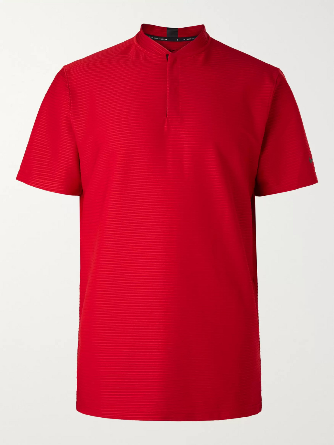 NIKE TIGER WOODS RIBBED DRI-FIT STRETCH-JERSEY GOLF POLO SHIRT