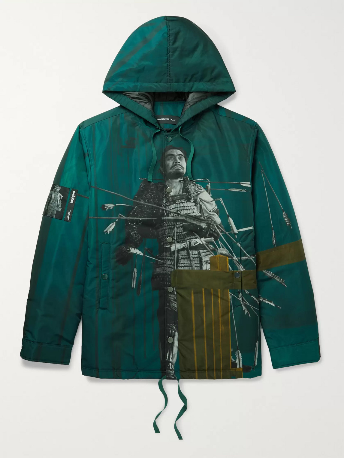 UNDERCOVER PRINTED PADDED SHELL HOODED JACKET