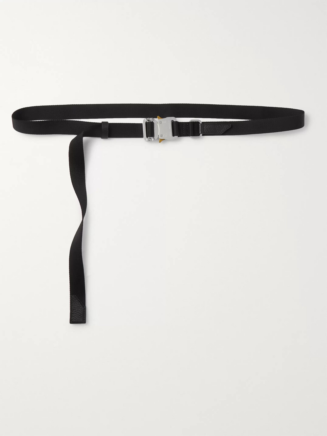 Alyx 2.5cm Rollercoaster Leather-trimmed Webbing Belt In Black
