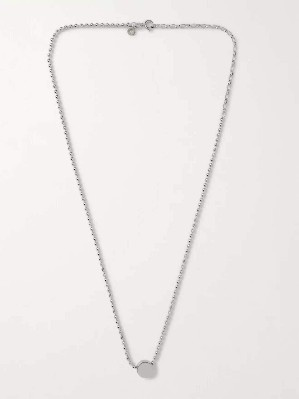 Alice Made This Dot Sterling Silver And Rhodium-plated Necklace