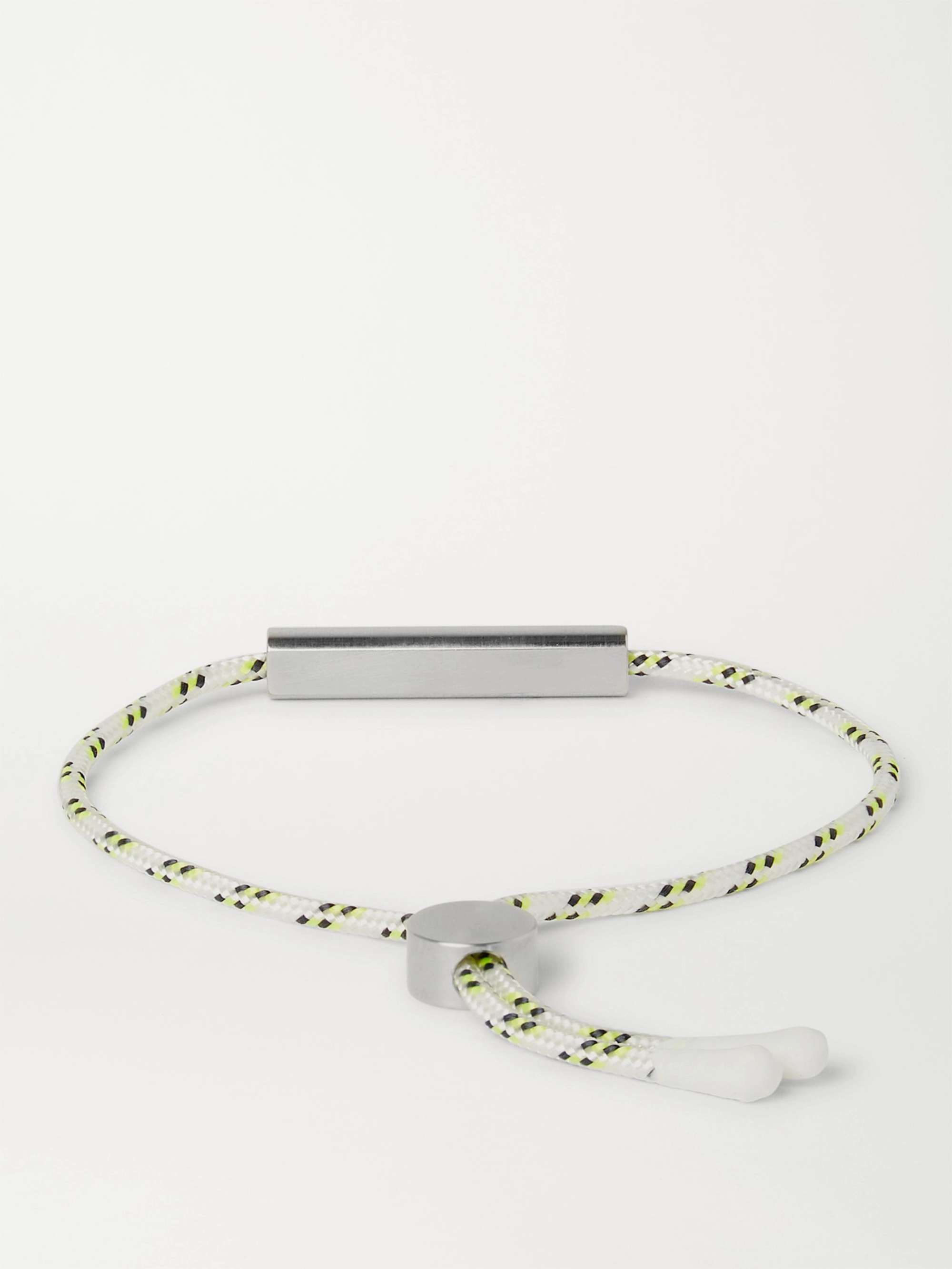 ALICE MADE THIS Charlie Striped Cord and Stainless Steel Bracelet