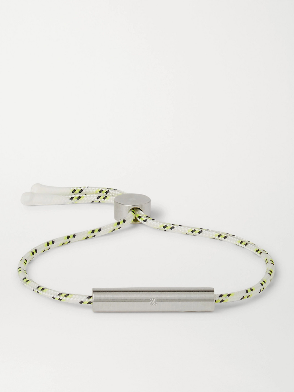 Alice Made This Charlie Striped Cord And Stainless Steel Bracelet In White