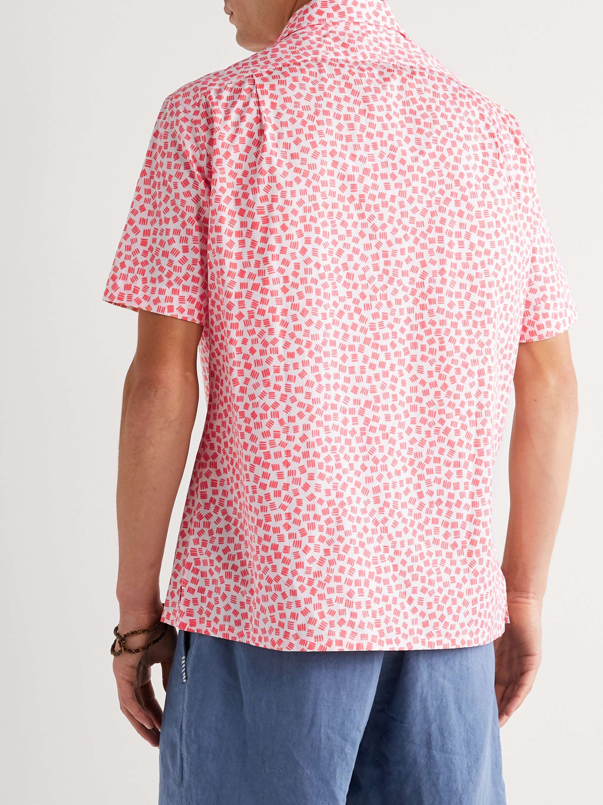 CHARVET Camp-Collar Printed Cotton-Voile Shirt