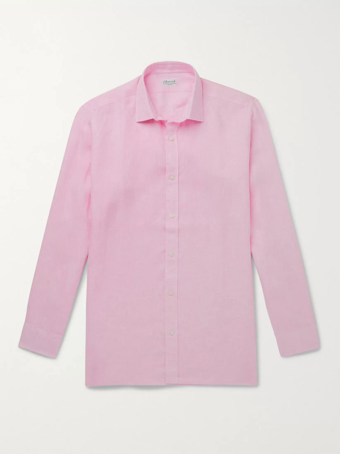 Charvet Linen Shirt In Pink