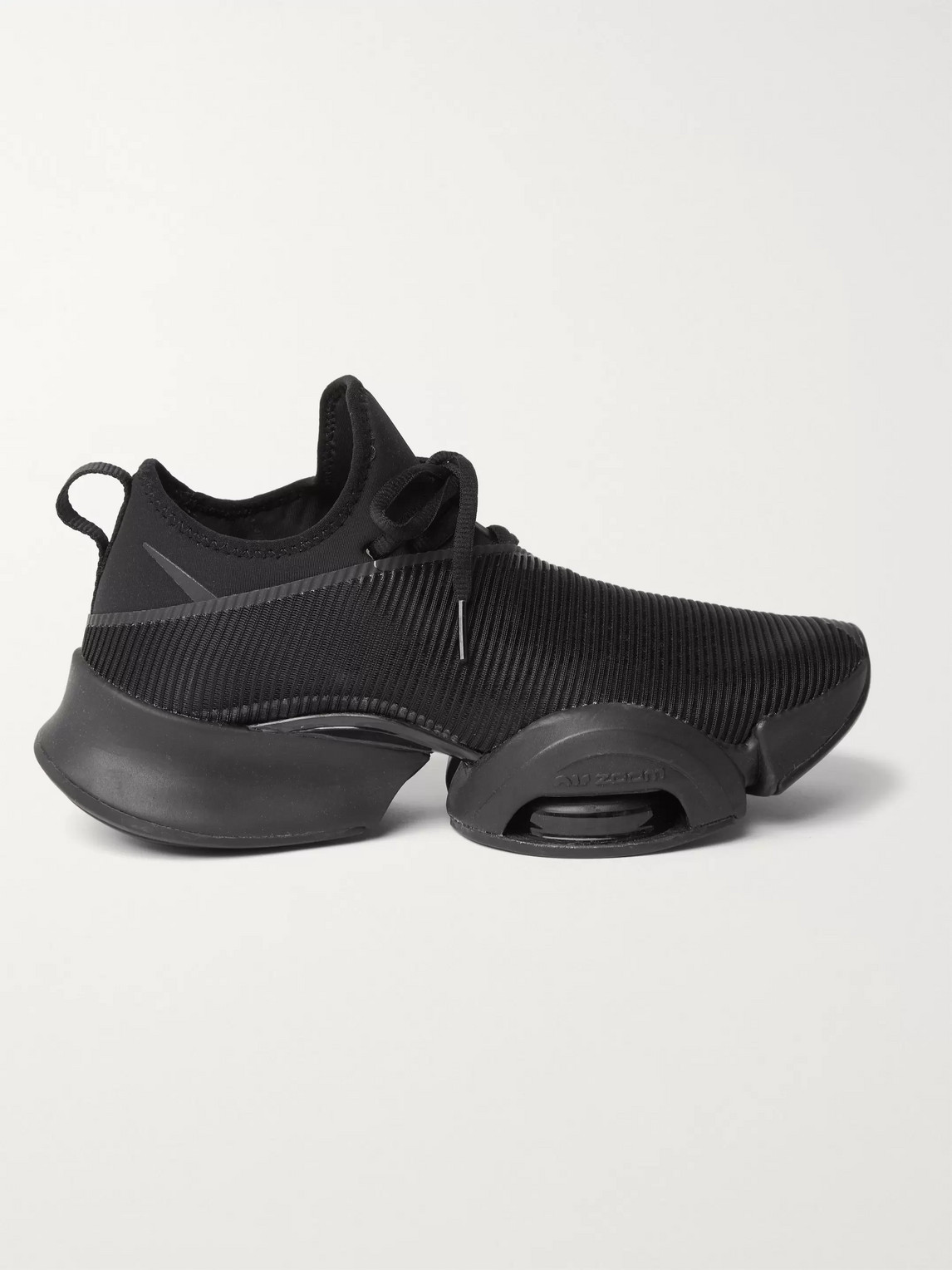 nike training air zoom superrep sneakers in black