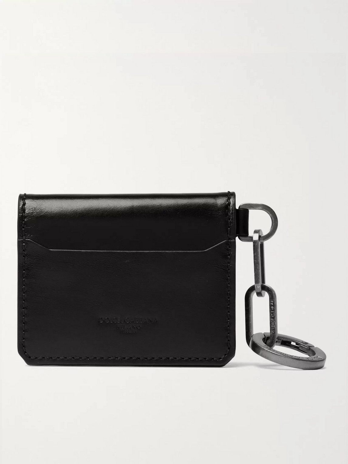 Dolce & Gabbana Leather Bifold Cardholder In Black