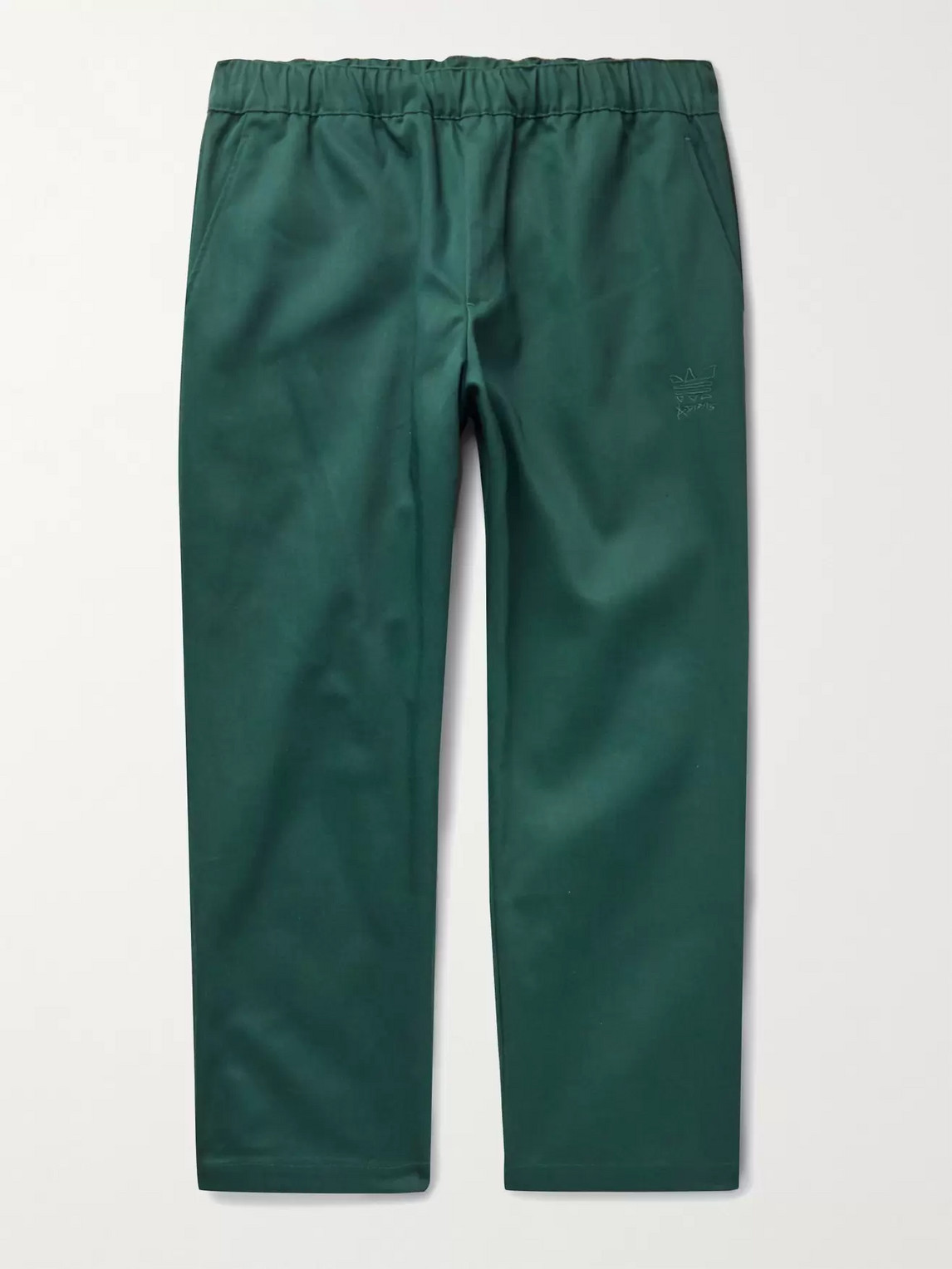 Adidas Consortium Jonah Hill Tapered Twill Chinos In Green