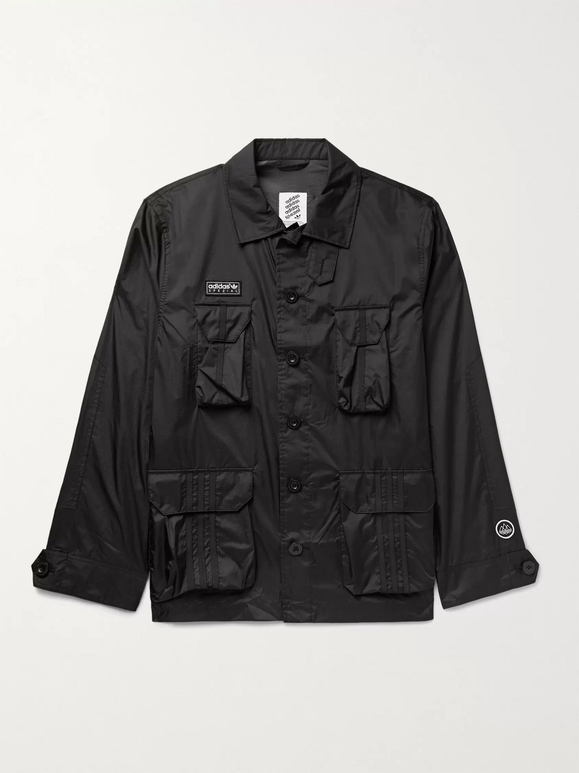 Adidas Consortium Spezial Sl Haslingden Logo-appliquéd Ripstop Jacket In Black