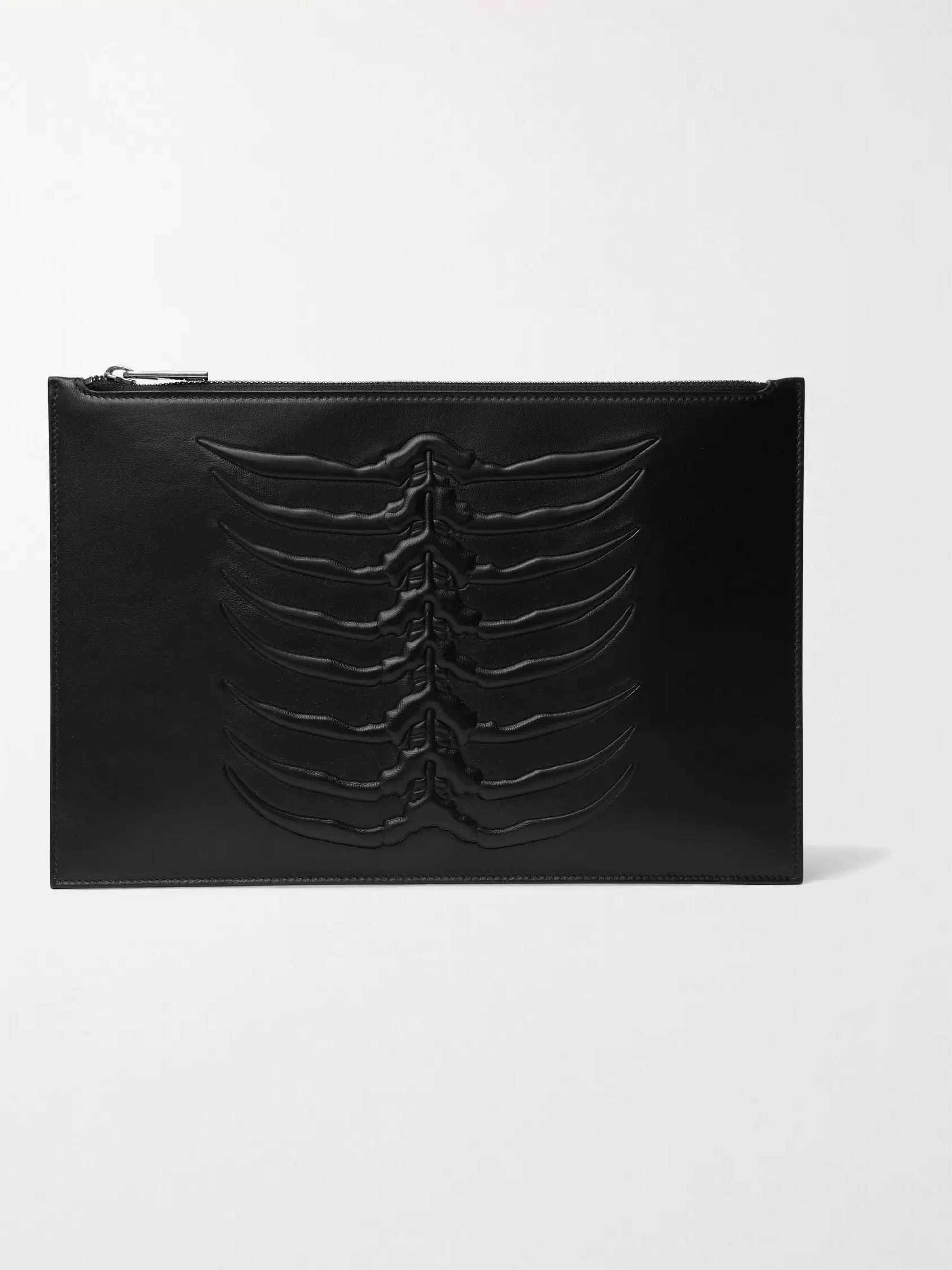 ALEXANDER MCQUEEN Embossed Leather Pouch