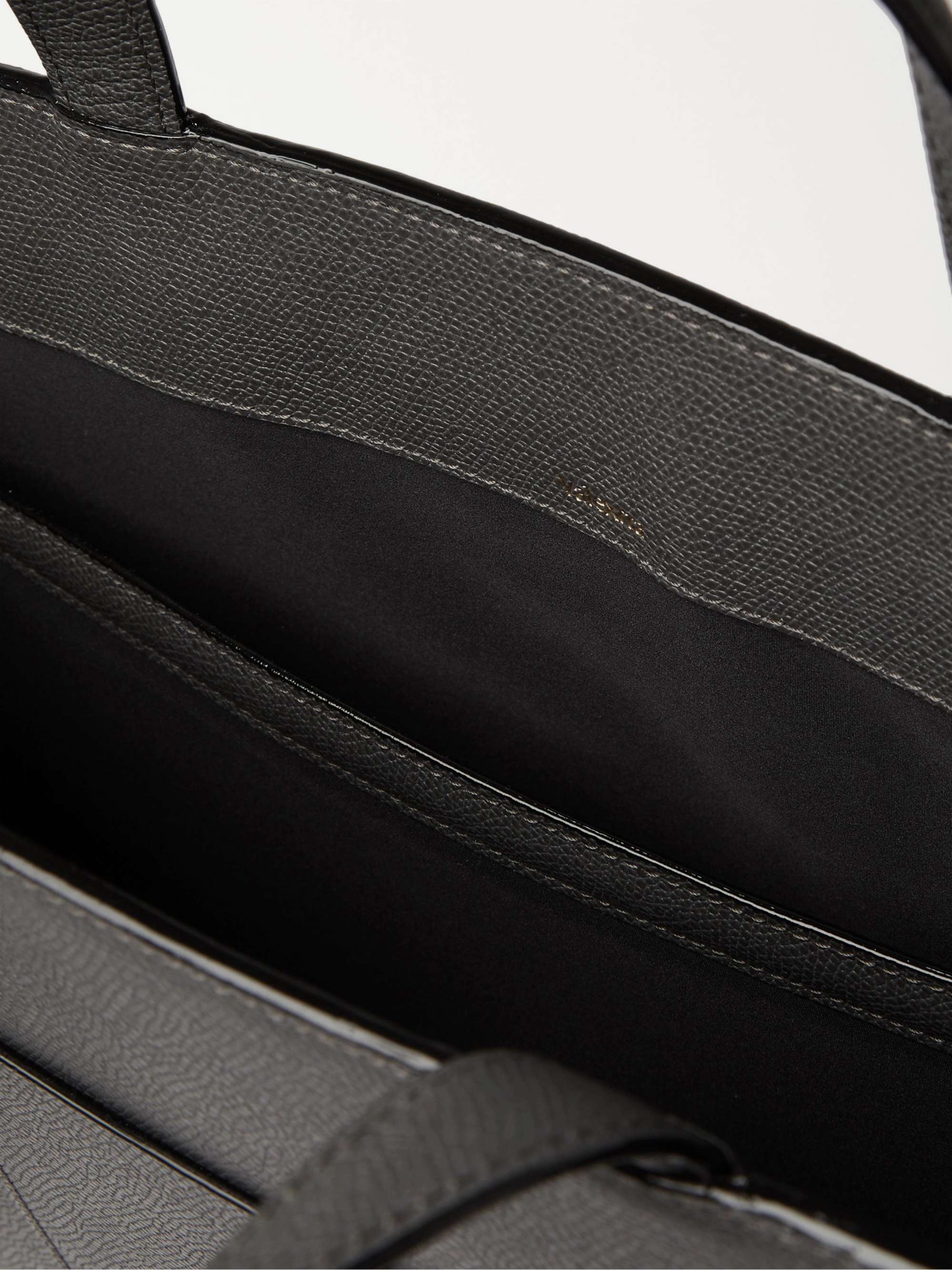VALEXTRA Pebble-Grain Leather Tote Bag