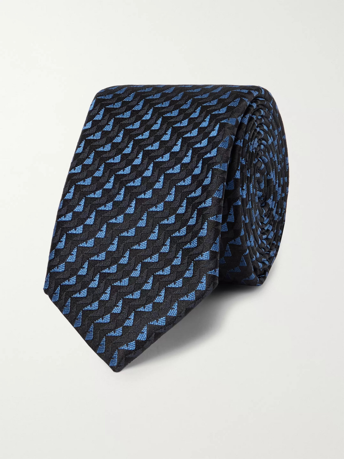 Fendi 5.5cm Silk-jacquard Tie In Blue