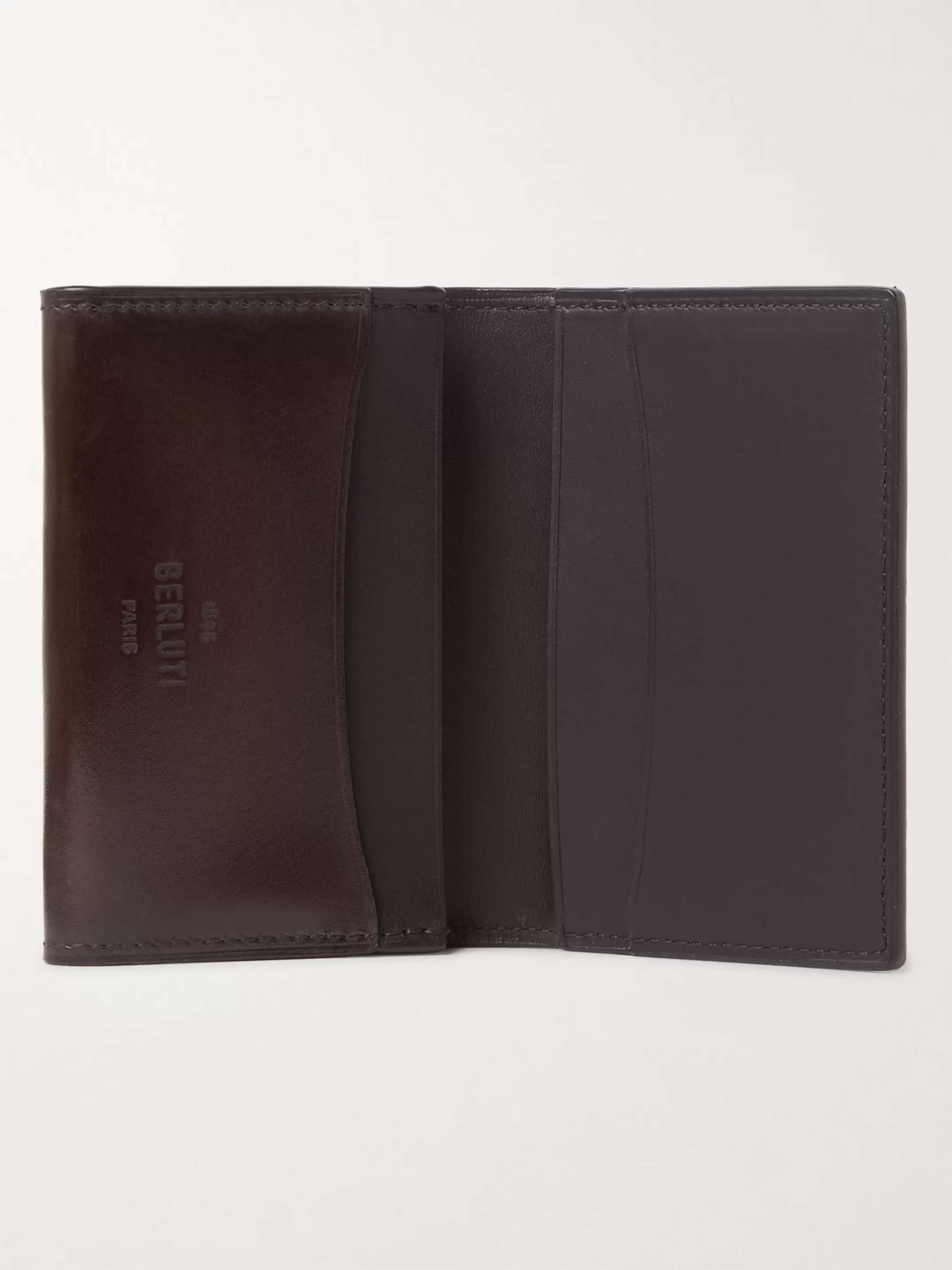 Brown Scritto Leather Billfold Wallet | BERLUTI | MR PORTER