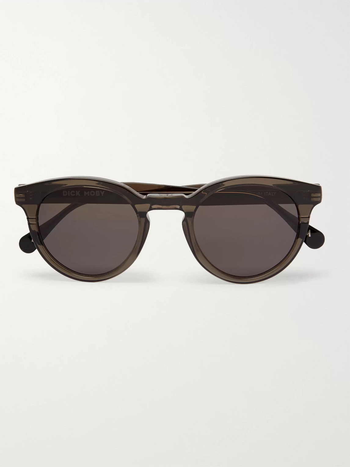 Dick Moby Bristol Round-frame Acetate Sunglasses In Green