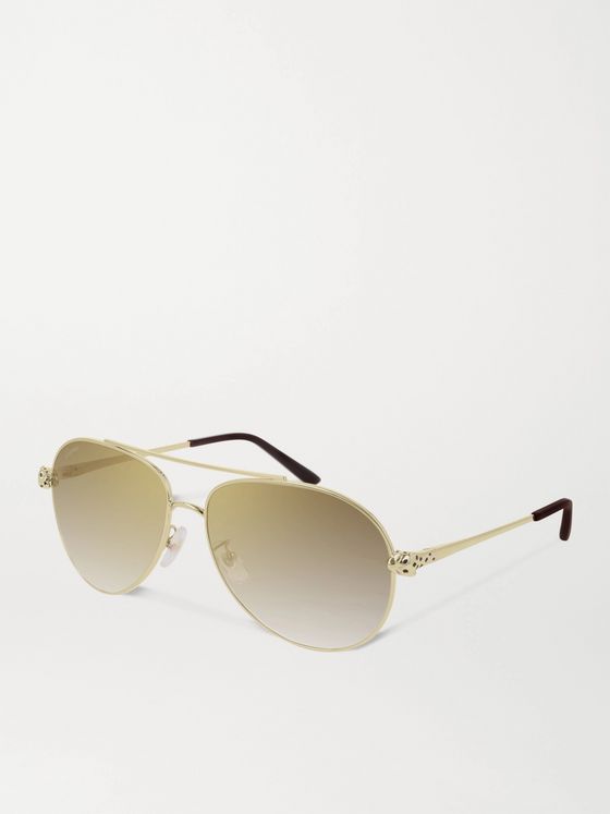 cartier panthere sunglasses gold