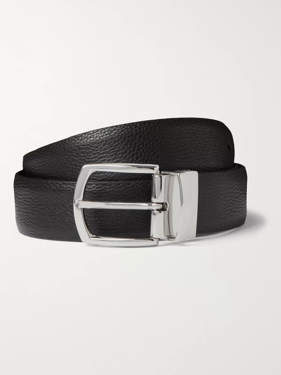 Anderson's 3.5cm Full-grain Leather Belt In Black