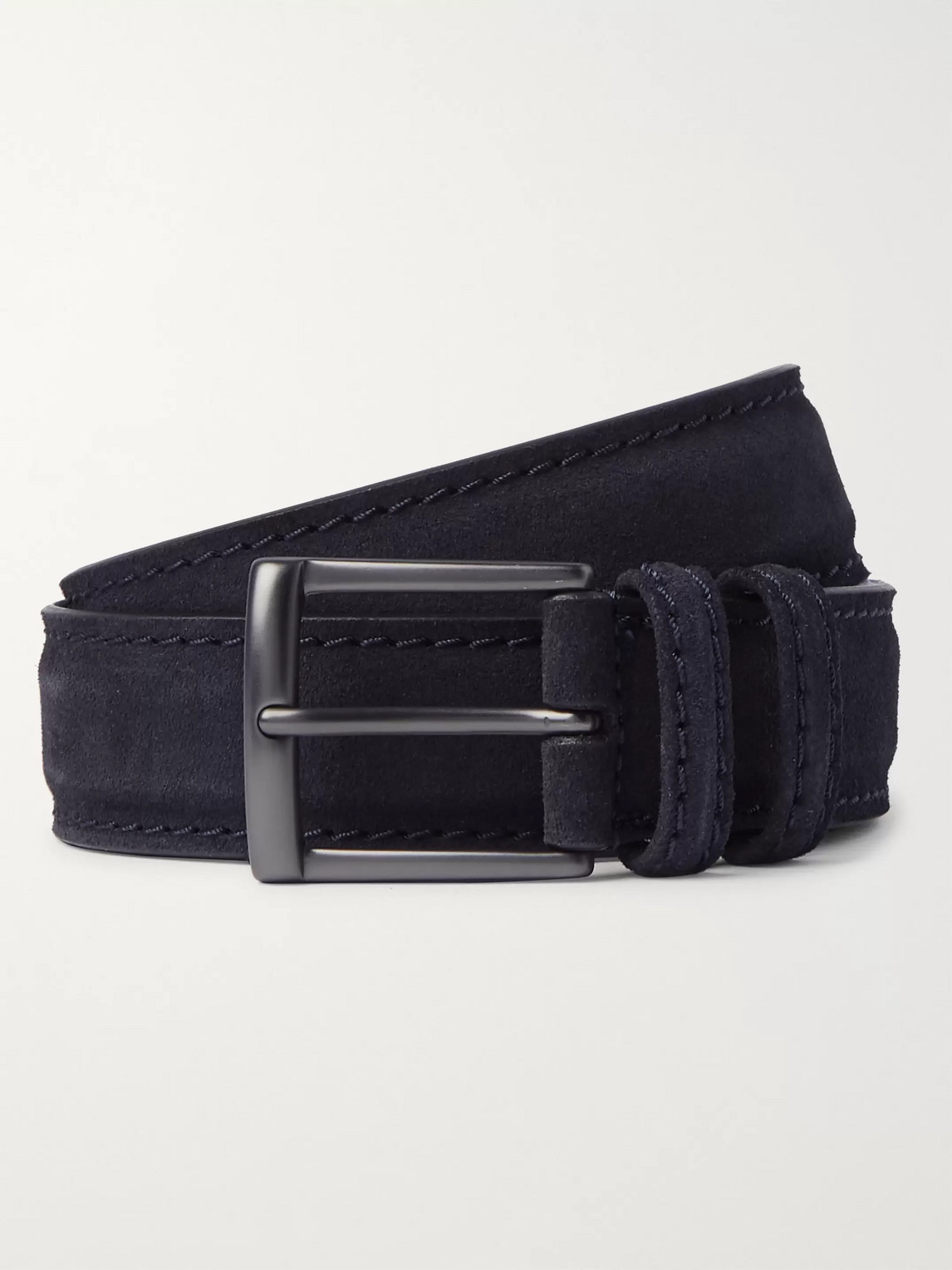 Anderson's 3.5cm Suede Belt In Blue