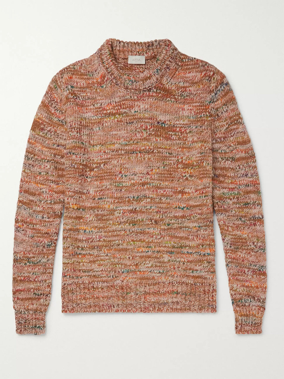 Altea Mélange Knitted Sweater In Orange