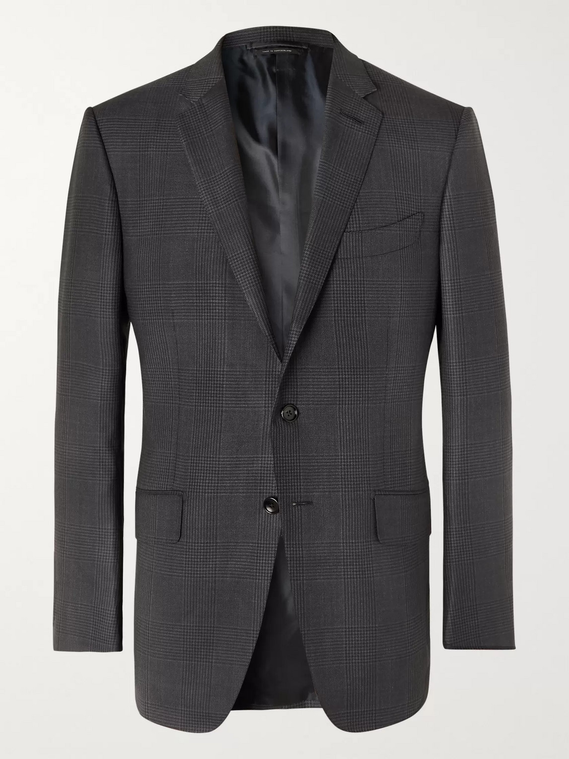 Tom Ford O'connor Slim-fit Prince Of Wales Checked Wool And Silk-blend ...