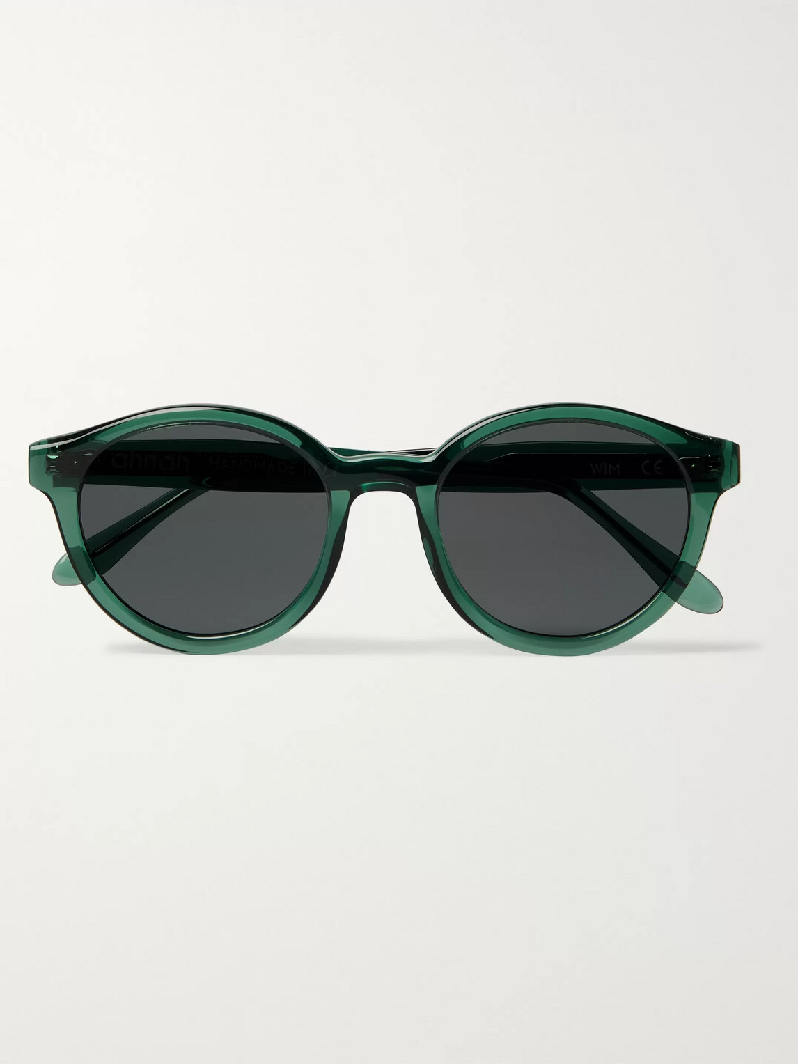 Ahnah Wim Round-frame Bio-acetate Sunglasses In Blue