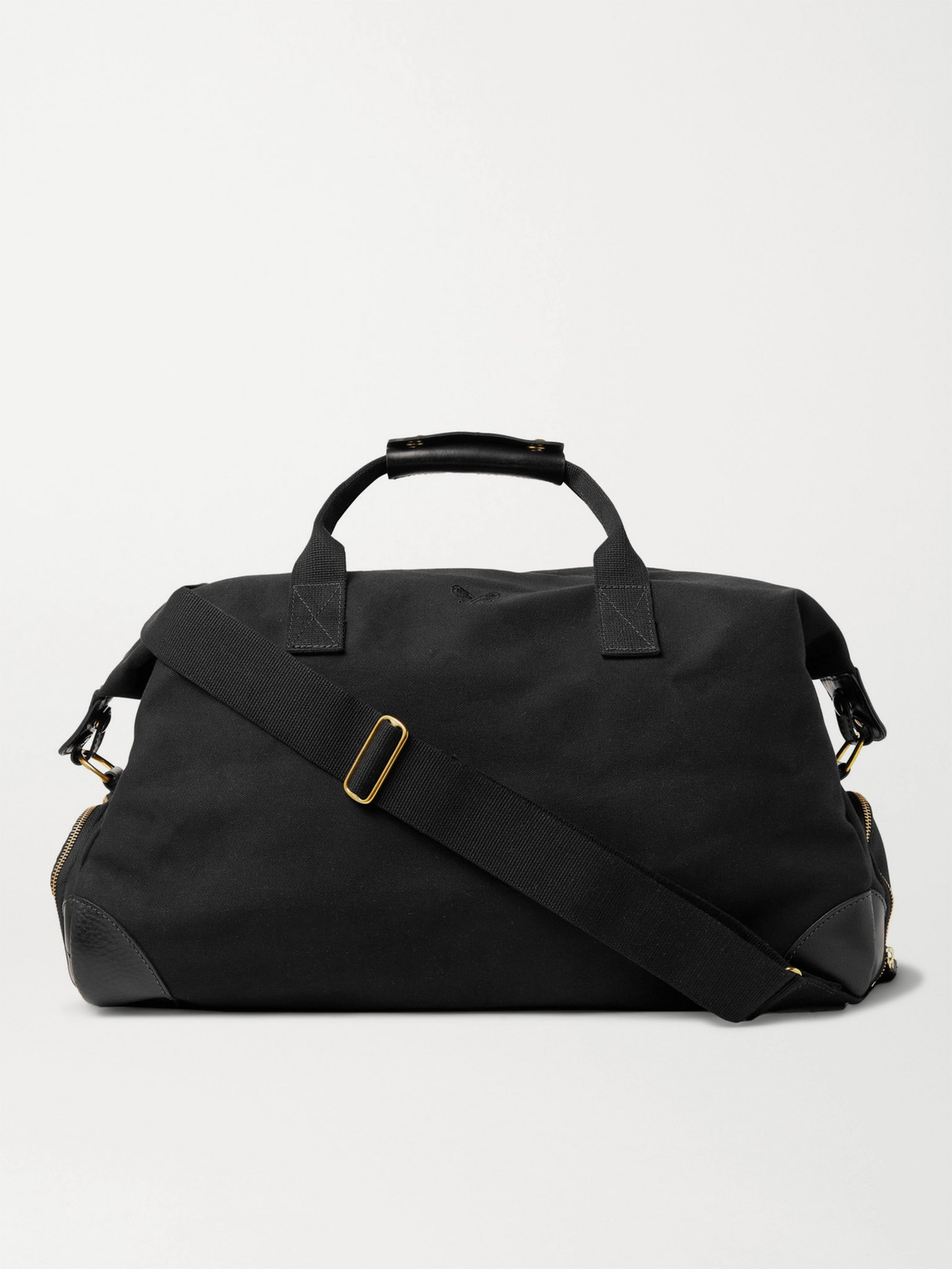 Bennett Winch Weekender Leather-trimmed Cotton-canvas Holdall In Black