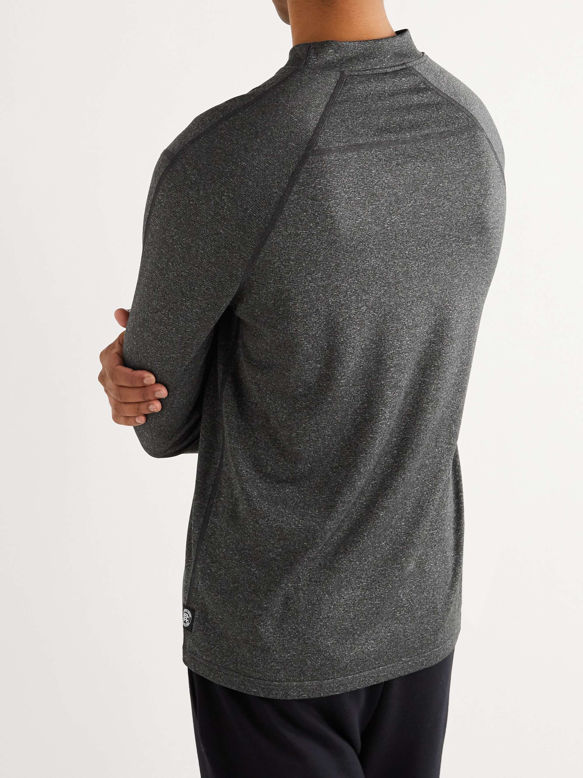 REIGNING CHAMP Slim-Fit Mélange Polartec Power Wool Mock-Neck T-Shirt